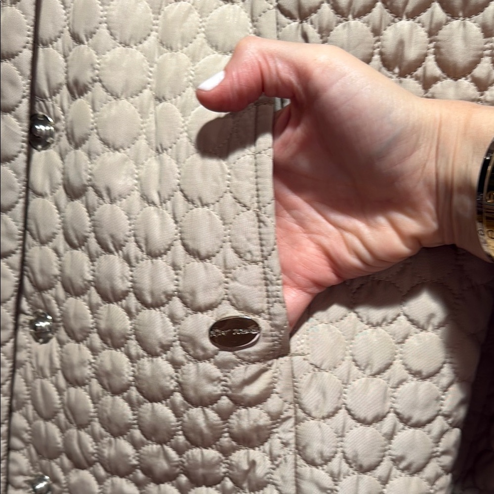 Betsey Johnson Quilted Tan Swing Jacket - Picture 3 of 9